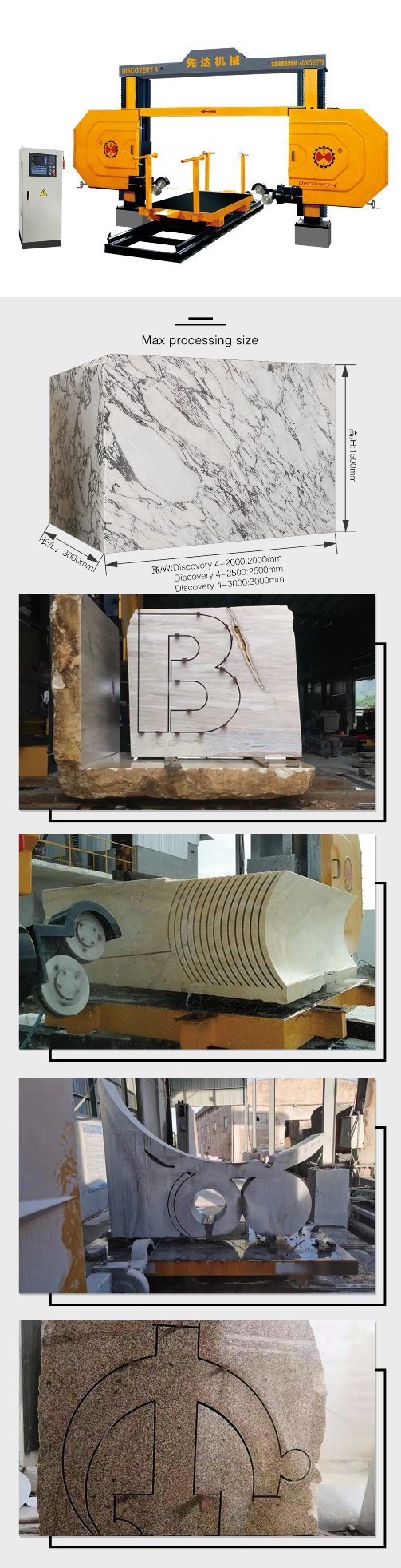 Máy cưa dây kim cương CNC cho mỏ đá khối và cắt phiến 0