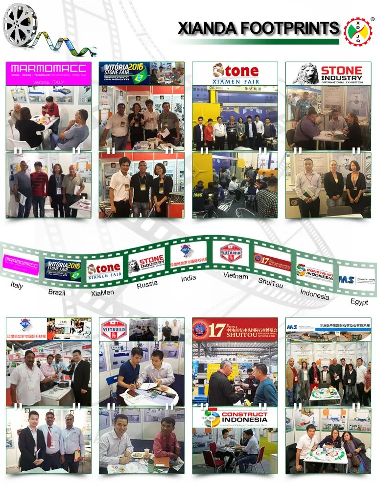 Tự động th&ocirc;ng minh Monoblock 5 trục CNC Bridge Saw Cutting Machine cho Granite Marble Quartz với 3400 * 2000 * 180mm Max Processing Size 15kw Motor 380V Power 3