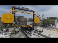 Máy cưa dây kim cương CNC với 4 bánh máy bay để cắt đá công nghiệp