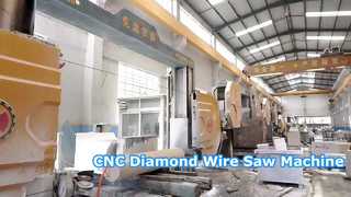 Máy cưa dây kim cương CNC 4 trục để cắt khối đá granite và đá cẩm thạch và định hình đá 3D
