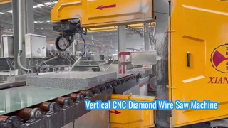 Máy cưa dây kim cương CNC dọc để cắt đá và cắt khối 3D