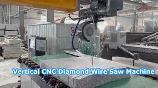 Máy cưa dây kim cương CNC dọc cho đá cẩm thạch granite