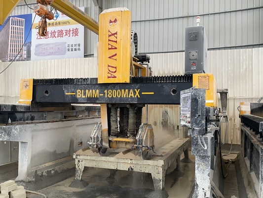 Máy cắt hồ sơ đá với loại cầu đệm đôi cắt tuyến tính và mài