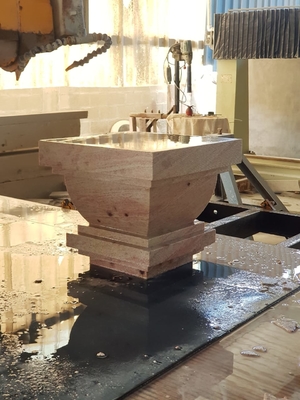 4 trục kim cương dây cưa máy để xử lý hình tròn đá slab, cột, chữ cái, ký tự
