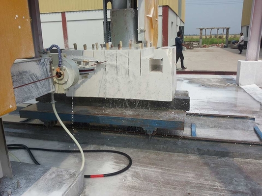 4 trục kim cương dây cưa máy để xử lý hình tròn đá slab, cột, chữ cái, ký tự