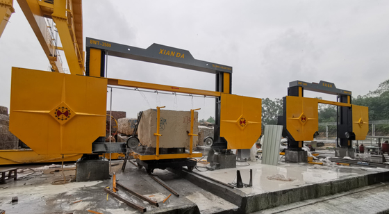 Máy cưa kim cương dây để dán khối bằng PLC