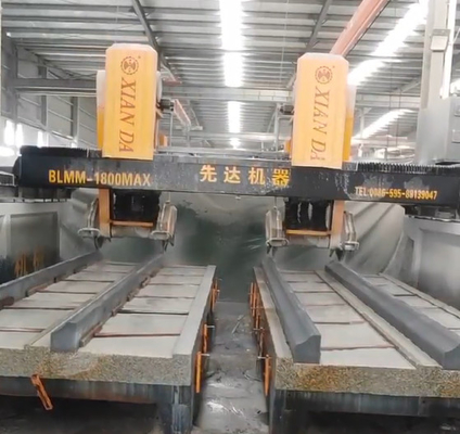 3 trục CNC cầu đệm đôi loại bốn Blade cắt và máy mài cho quy mô lớn đặc biệt hình dạng đá chế biến