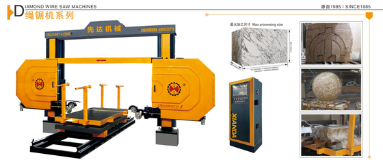 Máy cưa dây kim cương CNC 4 trục với hệ thống điều khiển tự động cho đá cẩm thạch, đá granit