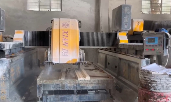 Máy cắt và phay đường thẳng kiểu cầu đá chính xác cao | Điều khiển CNC để tạo hình đá cẩm thạch/đá granite