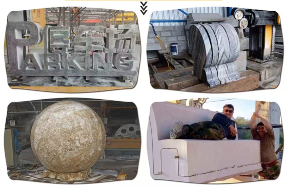 Máy cưa dây kim cương CNC 4 trục cắt đá chính xác cho hình dạng đặc biệt & thiết kế cong