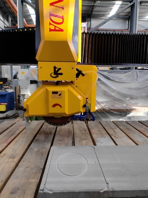 4 Axis CNC Bridge Saw Cutter Machine for Cutting Milling Drilling Processing Stone Granite Marble Quartz Kitchen Countertop Slab Tile Sink Cutout