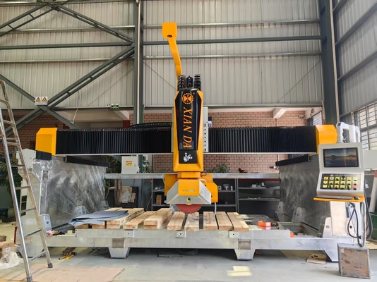 Italy Software 5 Axis CNC Granite Marble Tile Cutter Stone Cutting and Sink Cutting Millling Engraving Bridge Saw Machine in America