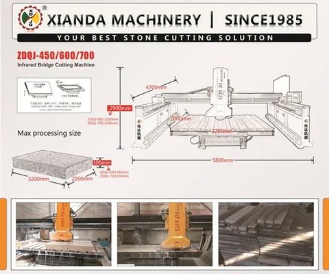 Máy cắt đá bốn lát cho thanh cột đá granit đá thạch anh