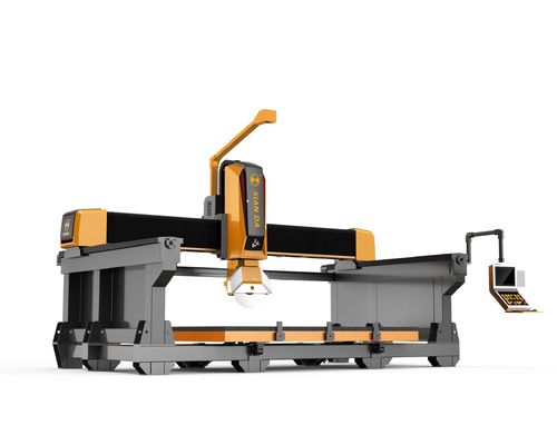 Tự động thông minh Monoblock 5 trục CNC Bridge Saw Cutting Machine cho Granite Marble Quartz với 3400 * 2000 * 180mm Max Processing Size 15kw Motor 380V Power