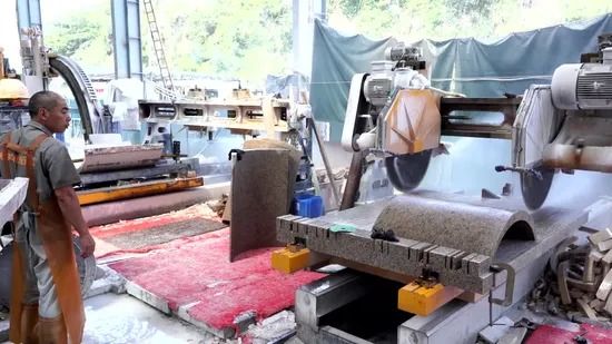Máy cắt cạnh đá hai lưỡi tự động độ chính xác cao để cắt tỉa tấm cột