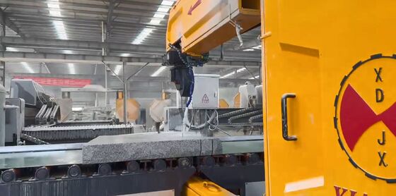 Máy cưa dây đứng CNC 3 trục liên kết cắt đá vỉa cong