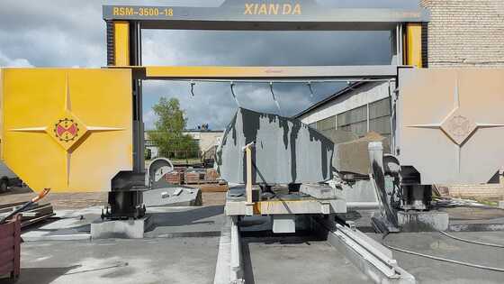 Máy cưa dây kim cương điều khiển bằng PLC với ổ trục đồng bộ cho 3000 × 3000 × 1500 mm Phân khối đá cẩm thạch và đá granit
