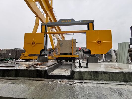 Máy cưa dây kim cương điều khiển bằng PLC với ổ trục đồng bộ cho 3000 × 3000 × 1500 mm Phân khối đá cẩm thạch và đá granit