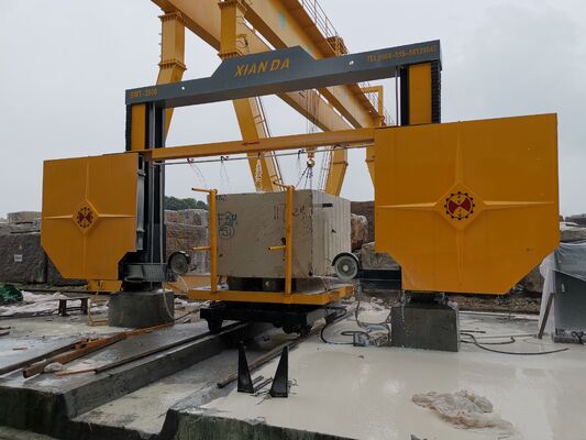Máy cưa dây kim cương điều khiển bằng PLC với ổ trục đồng bộ cho 3000 × 3000 × 1500 mm Phân khối đá cẩm thạch và đá granit