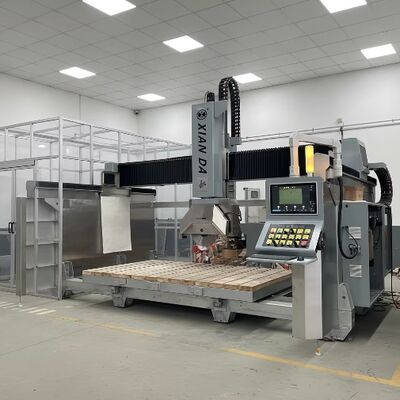5-Axis Bridge Stone Cutter with Italian DDX System, 900mm Saw Blade, and ±0.1 mm Cutting Accuracy