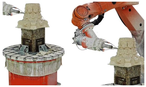 Máy cắt đá robot CNC 6 trục với điều khiển can thiệp và trục BT40 cho chạm khắc quy mô lớn 3100mm
