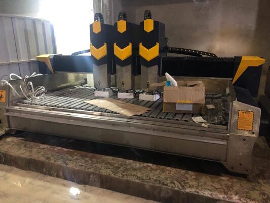 Máy khắc đá CNC với độ chính xác 0,02mm, Tốc độ không khí 15m / phút và Điện lực cho đá trải sàn xúc giác