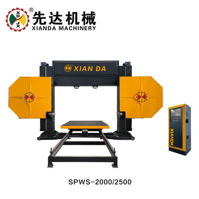 Máy cưa dây kim cương gốm có kích thước xử lý tối đa 2000mm * 2500mm * 1200mm, động cơ chính 7,5kw và tốc độ dây 20-40m / s