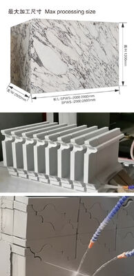 Máy cưa dây kim cương gốm có kích thước xử lý tối đa 2000mm * 2500mm * 1200mm, động cơ chính 7,5kw và tốc độ dây 20-40m / s