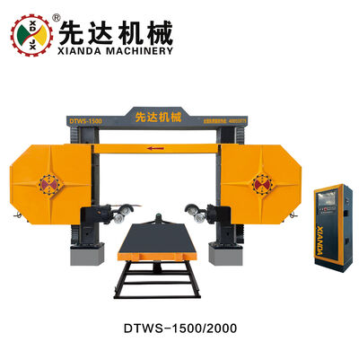 Máy cưa dây kim cương CNC với kích thước xử lý tối đa 1500x3000x1200mm, động cơ chính 11kw và xoay 360 °