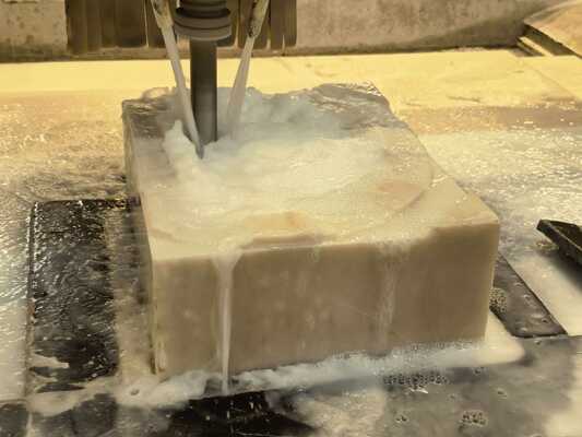 Công nghiệp 5 trục máy chạm khắc đá CNC FAEM-3320, xử lý nhanh cho hình tượng 3D Phật và điêu khắc tượng đài