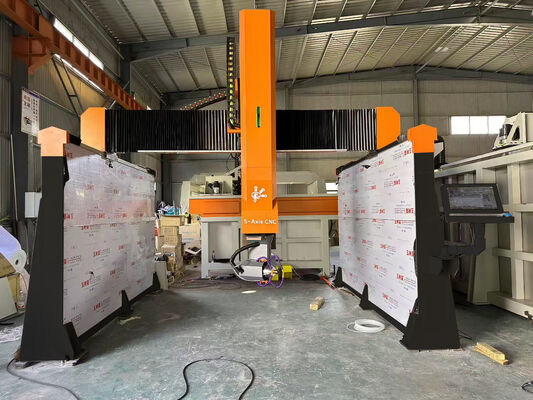 Máy chạm khắc đá CNC 5 trục với liên kết đầy đủ 5 trục, 7.5KW Đinh công suất nặng và bàn xử lý 3000 × 1300mm