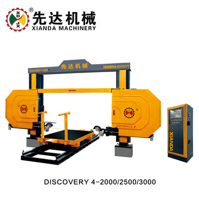 Máy cưa dây kim cương CNC thương hiệu Xianda với liên kết bốn trục chính để cắt đá kích thước 3000x2000x1500mm và đường kính bánh xe 1600mm
