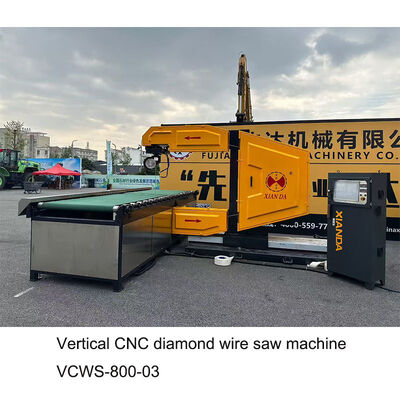 Máy cưa dây kim cương CNC dọc để cắt đá và cắt khối 3D