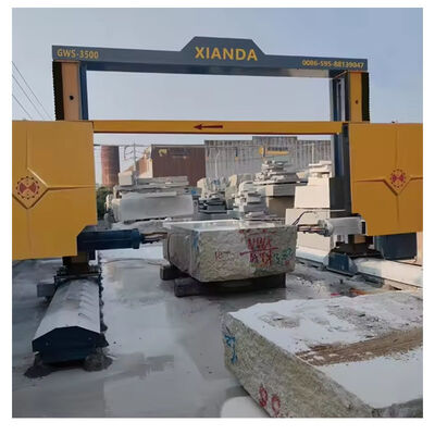 Máy cắt dây kim cương có thể di chuyển bằng giàn công nghiệp để chế tạo khối đá granite