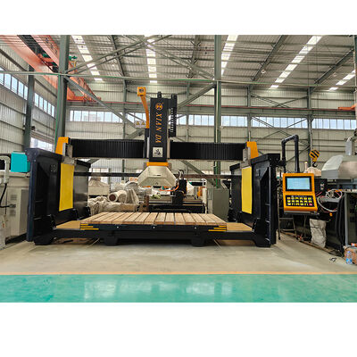 Máy cắt cây cầu CNC 5 trục thúc đẩy 900 cao độ chính xác Granite Marble Saw với 360 ° quay