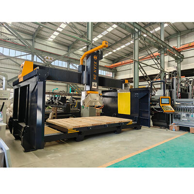 Máy cắt cây cầu CNC 5 trục thúc đẩy 900 cao độ chính xác Granite Marble Saw với 360 ° quay