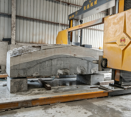 Máy cưa dây CNC PLC di động Gantry để cắt khối đá lớn