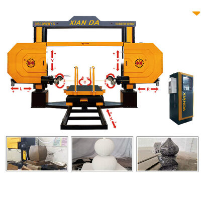 Máy cưa dây kim cương CNC 5 trục có độ chính xác cao để tạo hình đá phức tạp và chạm khắc 3D