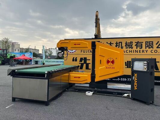 Máy cưa dây kim cương CNC trục A dọc xoay 360° với động cơ chính nam châm vĩnh cửu để cắt đá 2300mm