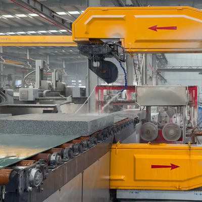 Máy cưa dây kim cương CNC trục A dọc xoay 360° với động cơ chính nam châm vĩnh cửu để cắt đá 2300mm