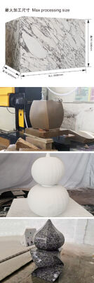 Máy cưa dây kim cương CNC 5 trục với động cơ chính 11kw để gia công hình dạng 3D trên đá cẩm thạch và đá granit