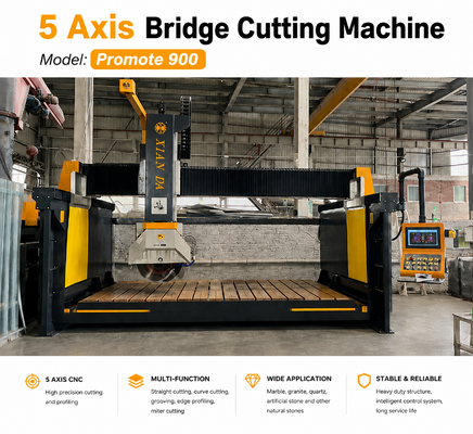 Máy cưa cầu CNC 5 trục chính xác cho các dự án trang trí đá và cắt đá cẩm thạch Bồ Đào Nha