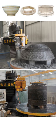 PLC控制大理石花岗岩柱帽底座异形加工机