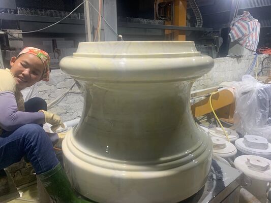PLC控制大理石花岗岩柱帽底座异形加工机