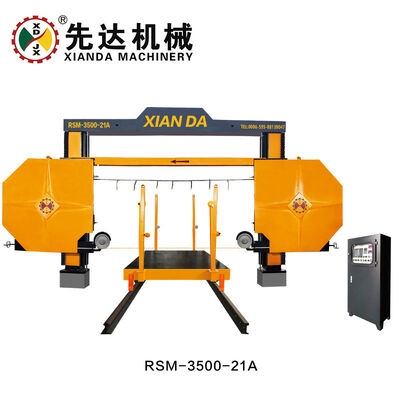 Máy cưa dây kim cương XIANDA RSM-3500-21, Máy cắt đá điều khiển PLC 2 trục để chia đá granite, đá cẩm thạch