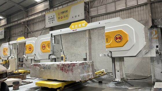 Máy cưa dây kim cương CNC 4 trục với kích thước gia công tối đa 2500×3000×1500mm cùng bộ giảm tốc độ chính xác cao & động cơ servo
