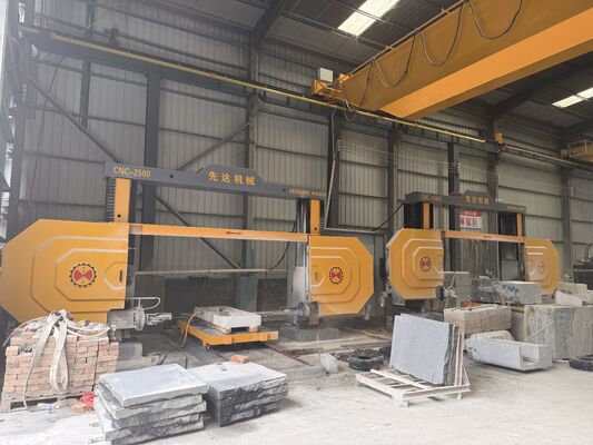 Máy cưa dây kim cương CNC bốn trục với kích thước xử lý tối đa 2500 * 3000 * 1500mm và máy giảm độ chính xác cao & động cơ servo