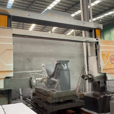 Discovery-4 4-Axis CNC Diamond Wire Saw Machine với động cơ từ vĩnh cửu 15KW cho cắt đá 2000 * 2300 * 1500mm