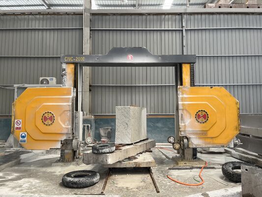 Discovery‐4 4-Axis CNC Diamond Wire Saw,15KW Permanent‐Magnet Motor, Servo Rotary Worktable cho Stone Arc‐Slab, Column & Tombstone Cutting