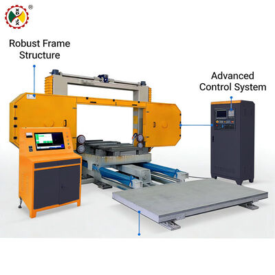 Máy tách đá tấm ngang CNC đa năng dùng để cắt lại tấm đá lớn thành phẩm